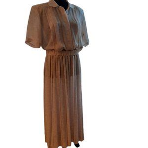 Sheer 2-Piece Light Pink/Peach Dress